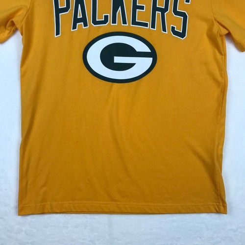 NFL Team Apparel Adult Medium Green Bay Packer Yellow Pullover Graphic Tee Mens - Picture 5 of 12