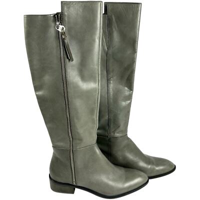 Elliot Lucca Knee High Gray Boots Leather Upper 7.5 Gently Worn-Nice!