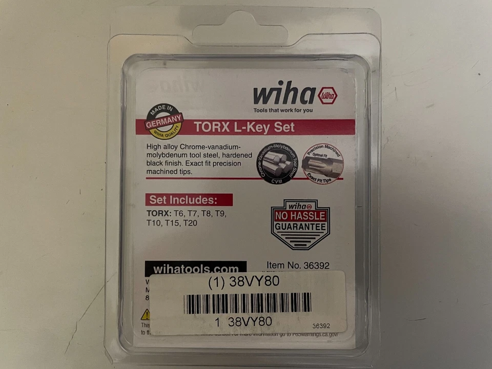 Wiha 36392 7 Piece Torx? L-Shape Torx Key Set, 36392 - Image 2 of 2