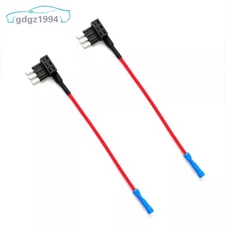 2pcs Add-a-Circuit 3 Fuse Tap Blade Fuse Car Auto Mini Blade Fuse Holder Adapter