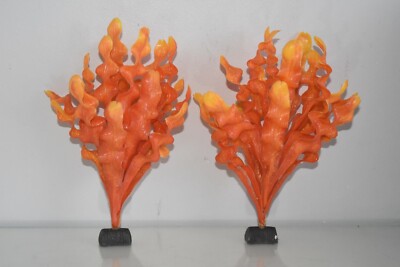 Aquarium Pflanzen Ca. 2 X 22cms Hoch Orange Geeignet für Alle Aquarien Zu Klar
