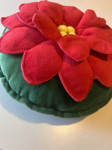 Weihnachtsstern Weihnachtsdeko Überwurf KISSEN rund 3D - Bild 2 von 8