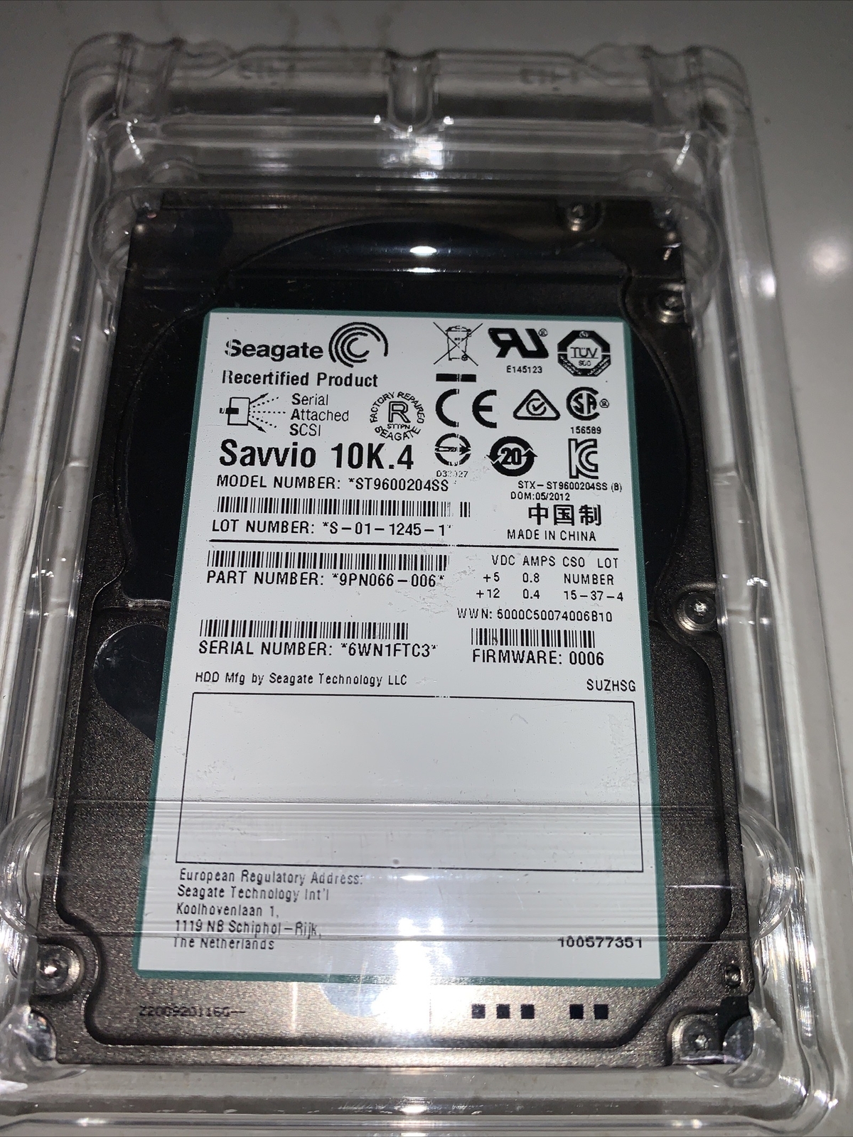 ST9600204SS 600GB 10K 6G SAS 2.5" Server Hard Drive | eBay