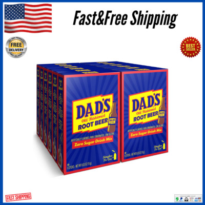 Dad'S Old Fashioned Root Beer Singles to Go Sugar Free Powder Drink Mix 12 Boxes