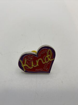 Penzey s  Kind heart pin Red & Purple