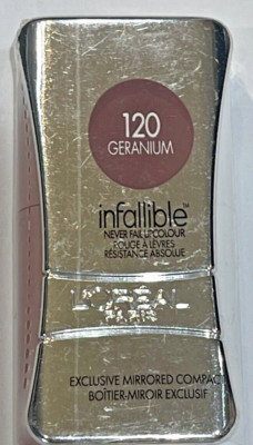 L'Oreal Paris Infallible Never Fail Lipcolour 120 GERANIUM / Original Shade