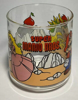 1993 Nintendo SNES NES Super Mario Bros * Glas Motiv 11 * Vintage Retro Glas