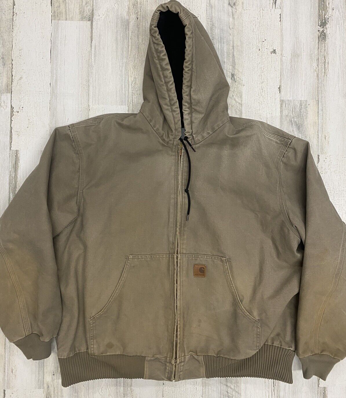 Carhartt Jacket J130MUS Hooded Quilted Lined Work… - image 2