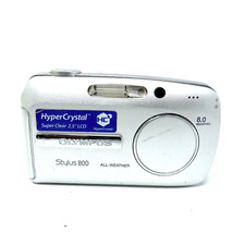 Olympus Stylus 800 Digital Camera - TESTED no charger Makes Weird sound 