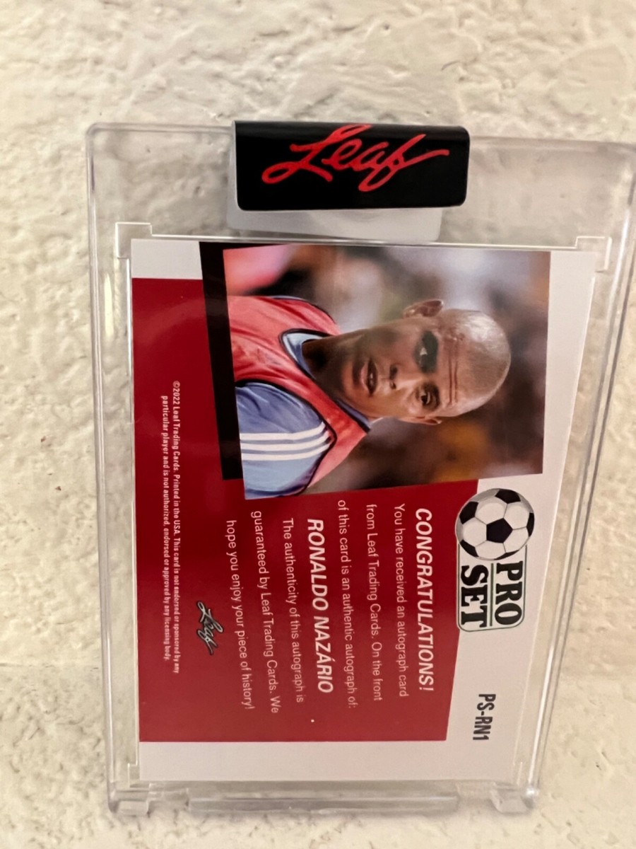 2022 Leaf Pro Set Soccer Ronaldo Nazario Encased Auto Autograph 3