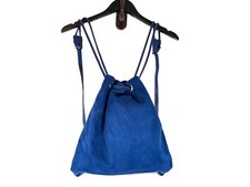 Zaino Carpisa Vegan Scamosciato Cinching Borsetta Con Coulisse Nuovo Senza Etichette DIFETTI