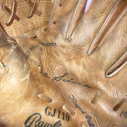 Vintage Rawlings BASEBALL GLOVE YOUTH GJ110 Right Handed Hand Mike Schmidt - Picture 3 of 8