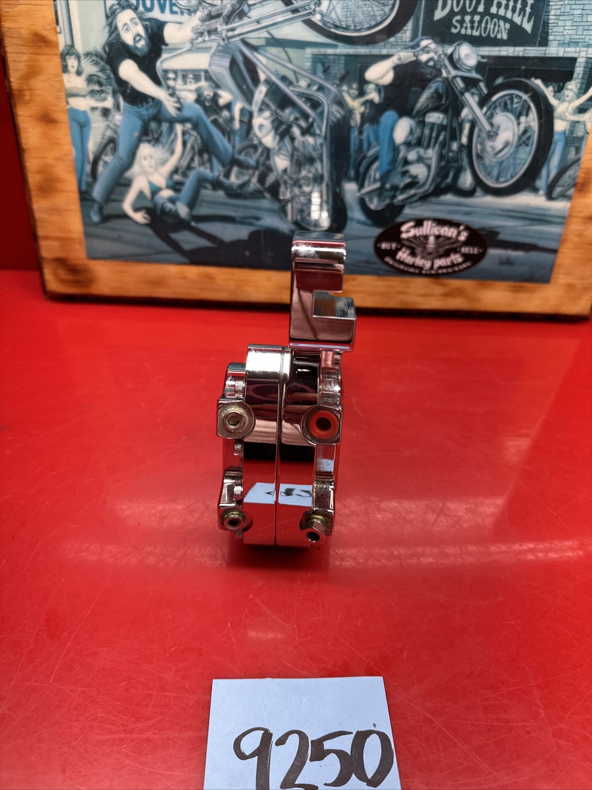 Harley GMA rear Brake Caliper Bracket Mount Softail Chrome Intergraded