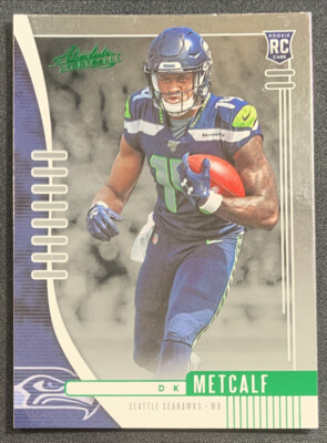 D.K. DK Metcalf 2019 Absolute Green Rookie Card RC #114 Seattle Seahawks