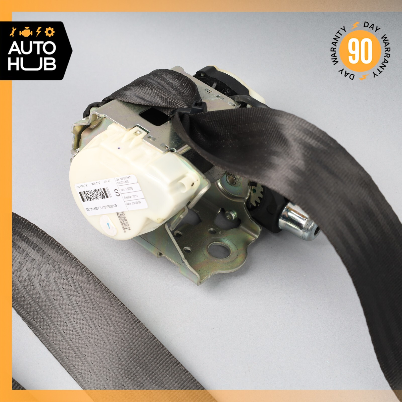 08-19 Maserati GranTurismo M145 Rear Left Driver Side Seat Belt Black OEM 61k