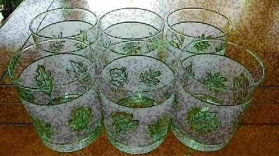 Libbey Frosted gold Leaf Hi-ball Whiskey Glasses New with tags 6 14 oz flat bott