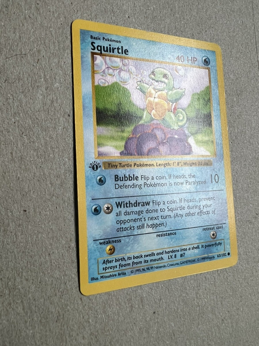 ゼニガメ Squirtle (1st Edition) Shadowless 1999 Pokemon