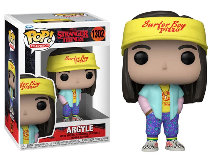 ARGYLE #1302 FUNKO POP TV VINYL FIGURE STRANGER THINGS SURFER BOY PIZZA GIFT