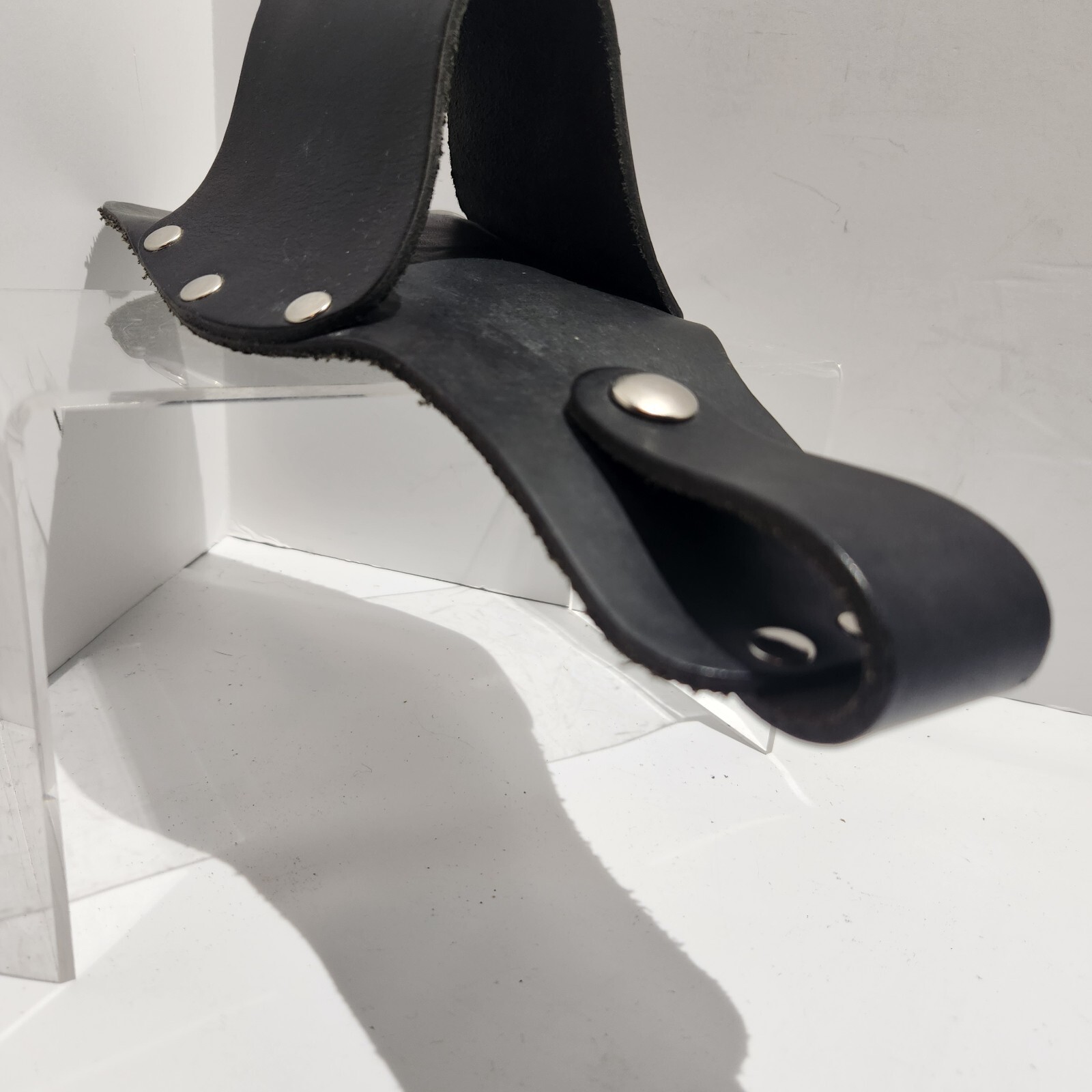 Holstar Hot Sauce Bottle Holster in Thick High Quality Black Leather