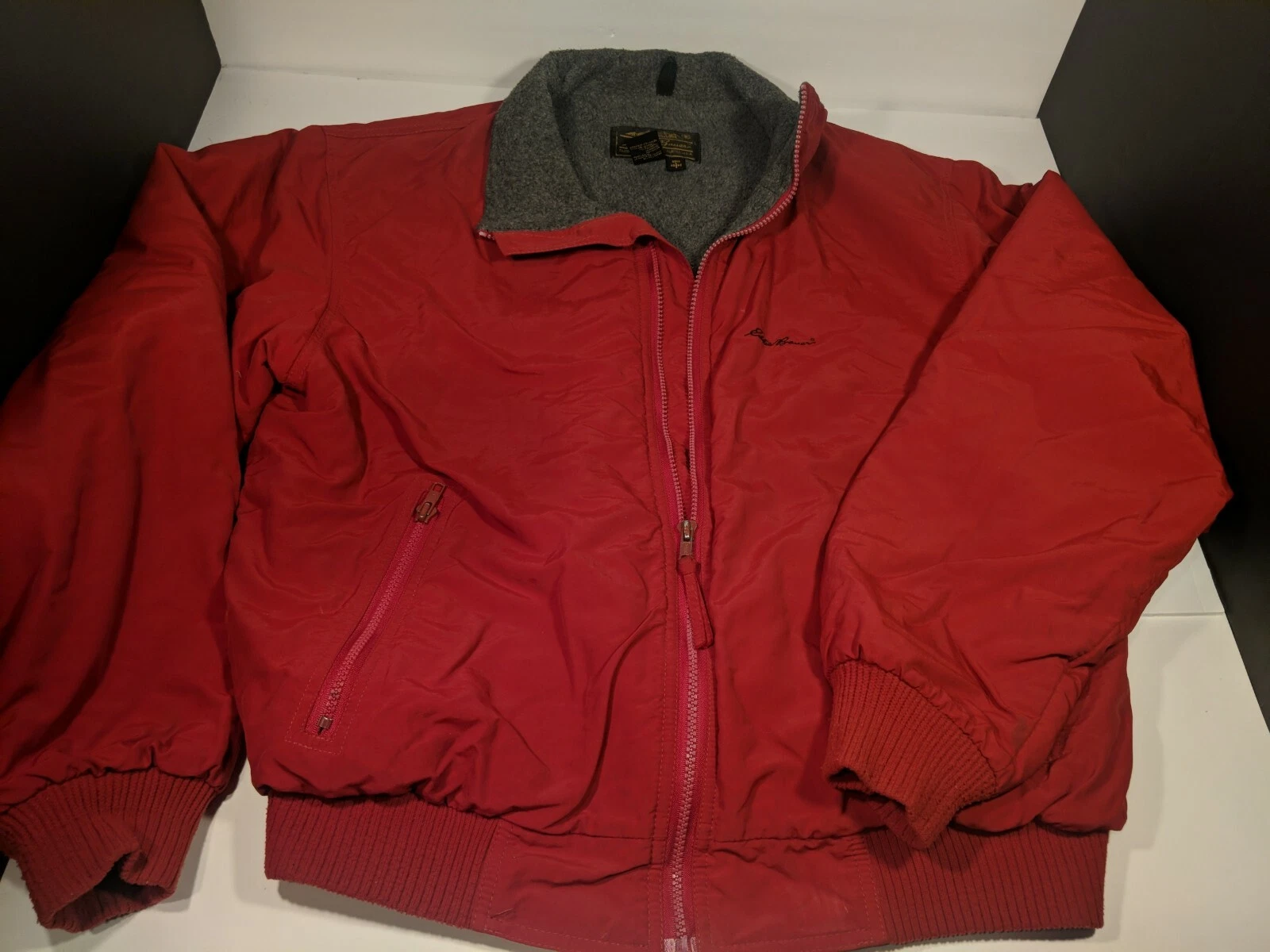 Eddie Bauer Men's Large Red Jacket LARGE WPL9647