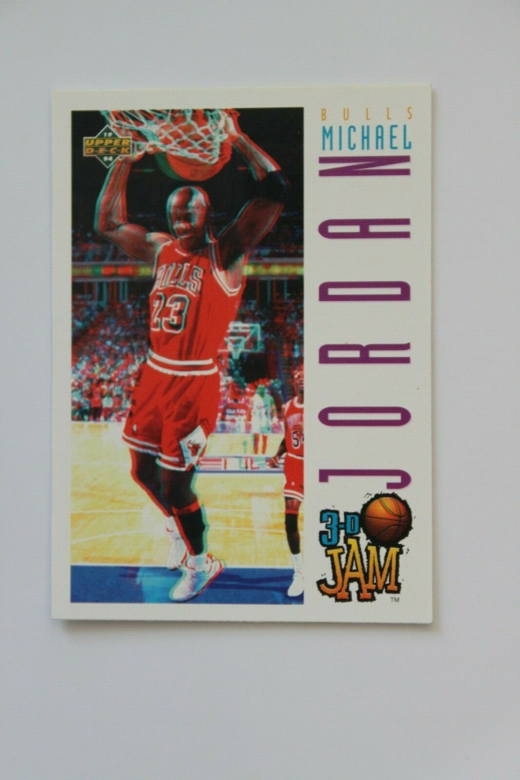 1993-94 Upper Deck Pro View #91 MICHAEL JORDAN 3D JAM - Chicago Bulls   