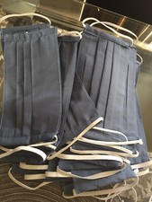 Cotton Fabric Face Mask With Filter Pocket , Two Layers Unisex Hand Made USA