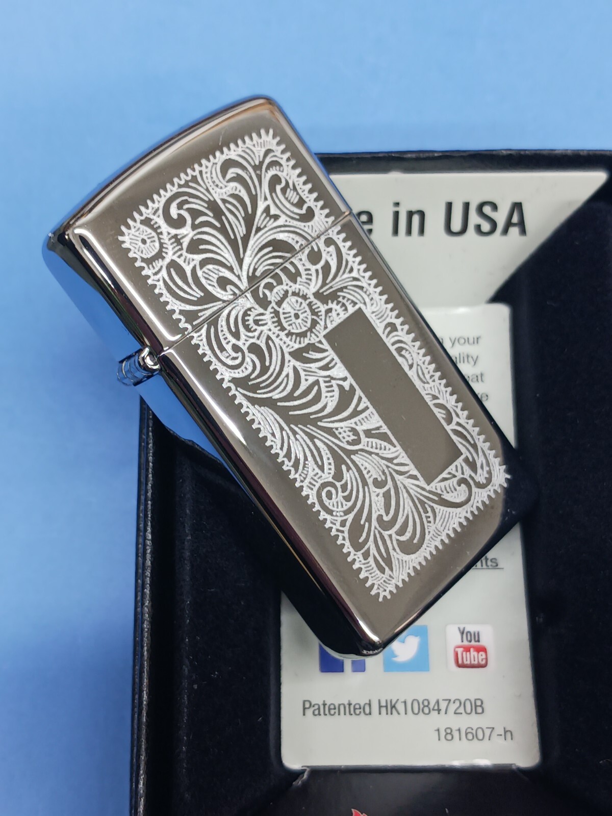 Zippo 1652 Slim Venetian High Polish Chrome Lustre