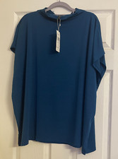 NWT 128 Eileen Fisher Atlantic Lyocell Funnel Neck Square Top 2X 3X