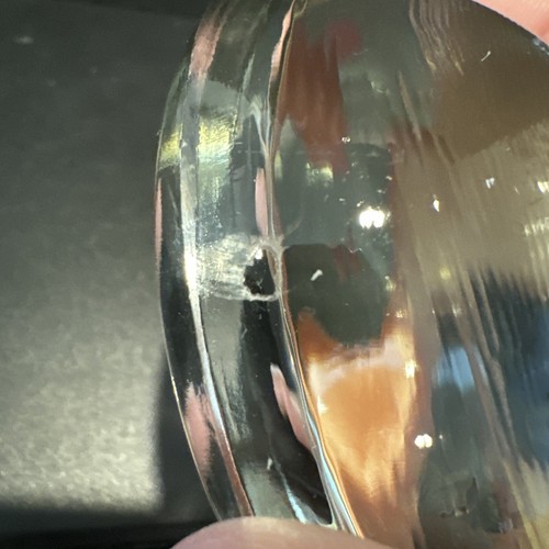 Vintage Clear Paperweight Domed Glass Magnifying 3” Half Sphere - Picture 2 of 7