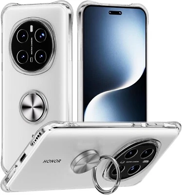 Case for Honor Magic 7 Lite Pro 6 5 Shockproof Clear Magnetic Ring Phone Cover