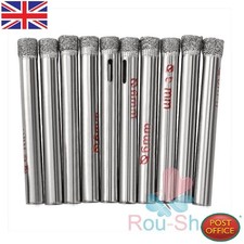 10 x Diamond Coated Drill Bit Set 6mm Dia Hole Saw Glass Granite Cutter Tip Hot