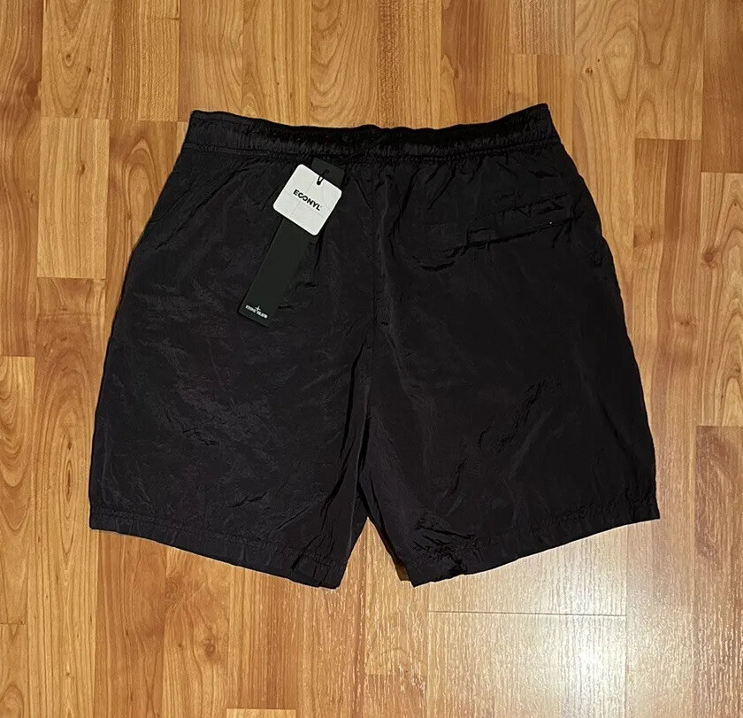 NEW MEN'S S XXL STONE ISLAND B0943 NYLON METAL SHORTS IN CHARCOAL