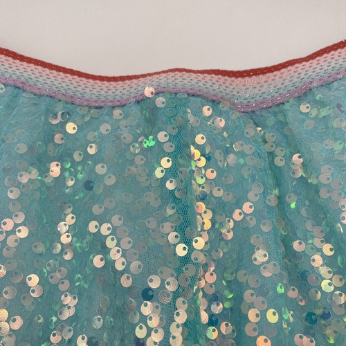 Garanimals 365 Kids Blue Sequins Sparkly Colorful Waist Ballerina Skirt Size 8 - Picture 2 of 6