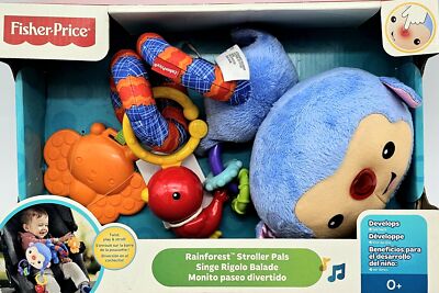 Fisher-Price Rainforest Stroller Pals interaktives Spielzeug für Babys NEU & OVP