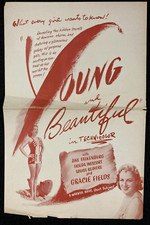 YOUNG & BEAUTIFUL Orig Movie Press Sheet 1943 Jinx Falkenberg Musical Short