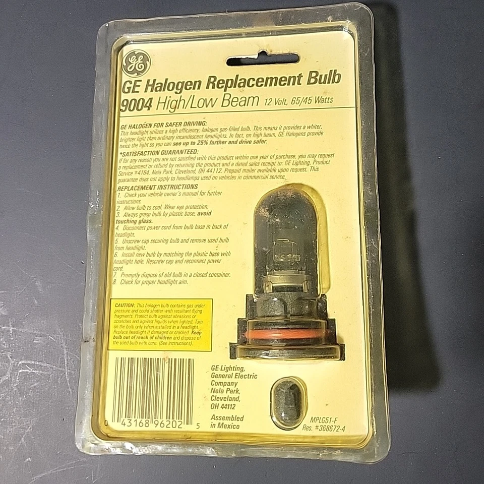 Bombilla halógena de repuesto para faros General Electric 9004 haz alto/bajo Foto 4 de 4