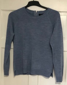 pale blue fine knit jumper
