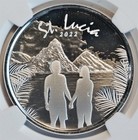 2022 Eastern Caribbean St Lucia Silver Coin NGC MS69 MS 69 TOP POP NONE HIGHER — photo 3