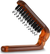 Foldable Hair Brush, Portable Travel Hairbrush Mini Boar Bristle Hair