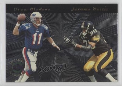 1996 Playoff Illusions Optical Illusions Drew Bledsoe Jerome Bettis #14 HOF 0q3