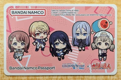 Bandai Namco Passport Card Taiko no Tatsujin Project Sekai