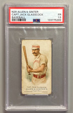 N28 ~ALLEN & GINTER ~World's Champions ~CAPT. JACK GLASSCOCK - Baseball ~PSA 1.5