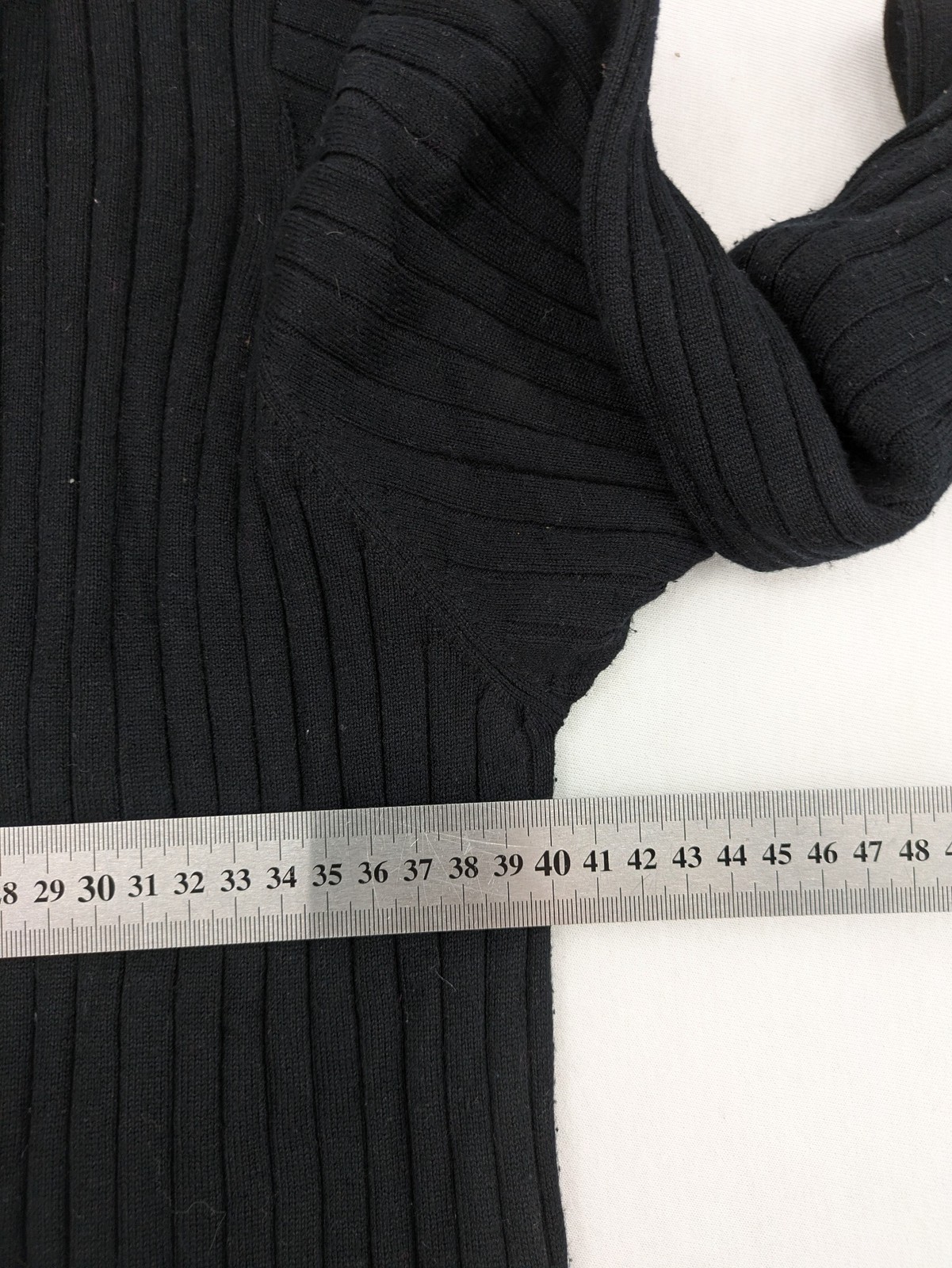 Esmara Glamour Damen Pullover Kleid DE 44/46 schwarz Rippstrick Binden image 10