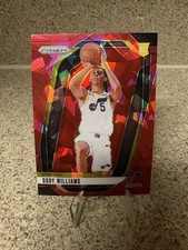 2024-25 Panini Prizm Cody Williams #232 Red Cracked Ice Prizm (RC) Rookie Jazz