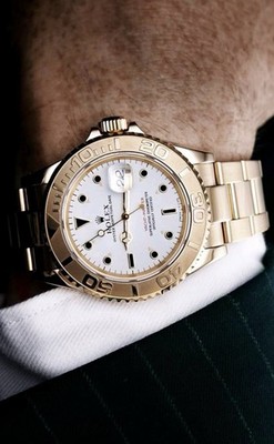 Rolex Yacht-Master 40  Ref. 16628 Gold 18k Zifferbl.weiß Garantie 06/28 fullset