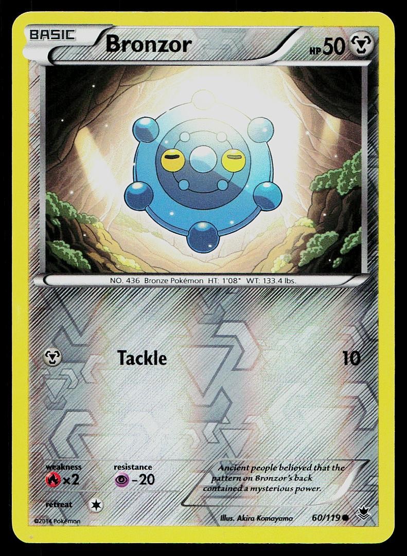 Pokemon Card Phantom Forces Bronzor 60/119 Reverse Holo Common
