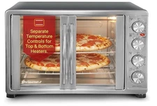 Elite Gourmet 45L Double Door Countertop Oven with Rotisserie and Convection