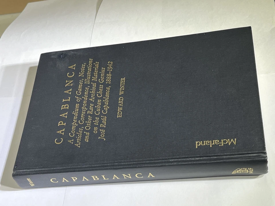 Vintage 1989 CAPABLANCA A Compendium of Games Chess Book First Edition - Image 4 of 4