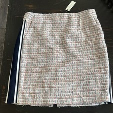 NWT women's 14 Maeve x Anthropologie peach/pink tweed mini skirt