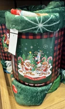 Universal Studios 2025 Earl The Squirrel Christmas Throw Blanket 50”x60” New